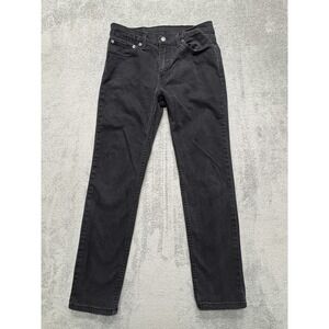 Levis‎ 511 Jeans Mens Measured 30x28 Black Slim Fit Stretch Tapered Leg